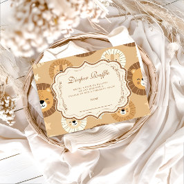 Safari Lion Diapper Raffle Begleitkarte