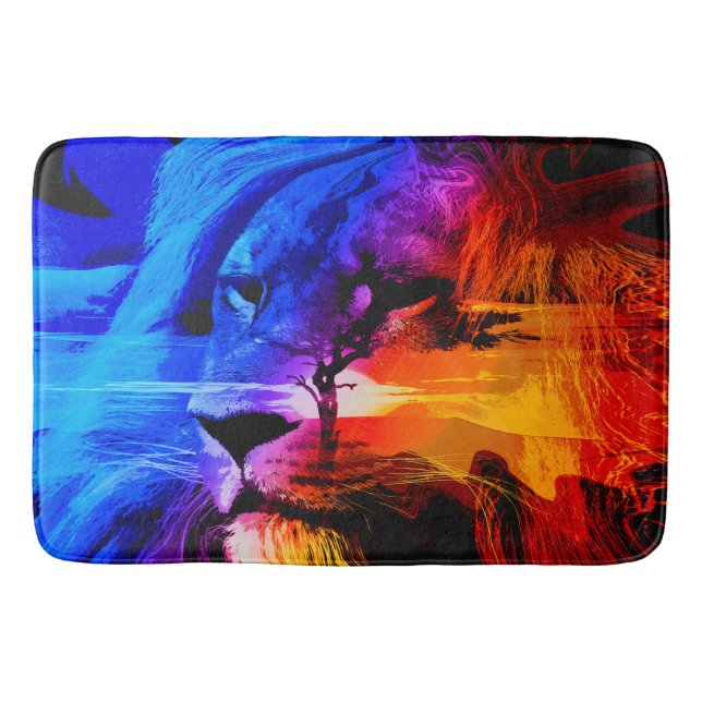 Safari Lion Dream Bath Mat Badematte (Vorderseite)