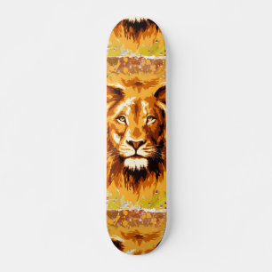 Safari Lion   Farbiges Löwenskateboard Skateboard