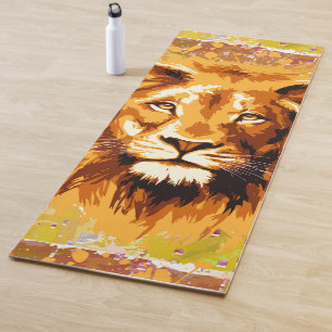 Safari Lion Yoga Mat Farbenfrohe Löwe Yoga Mat Yogamatte