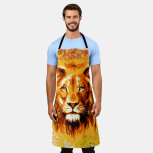 Safari Lion Zeichnend Löwe Malerei Schürze
