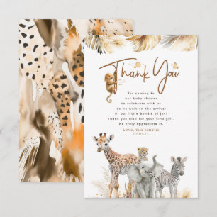 Safari Little Animals Jungle Vielen Dank Dankeskarte