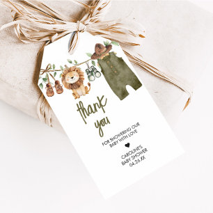 Safari Little Wild One Baby Clothes Gefälligkeitst Geschenkanhänger