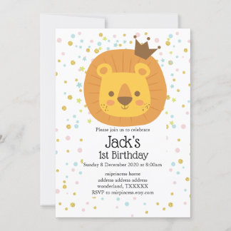 Safari-Löwendschungel, Tierbeispiel Einladung