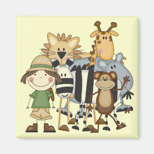 Safari-Mädchen-T - Shirts und Geschenke Magnet