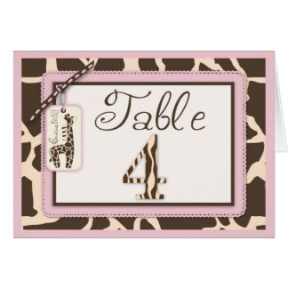 Safari-Mädchen-Tabellen-Karte 4
