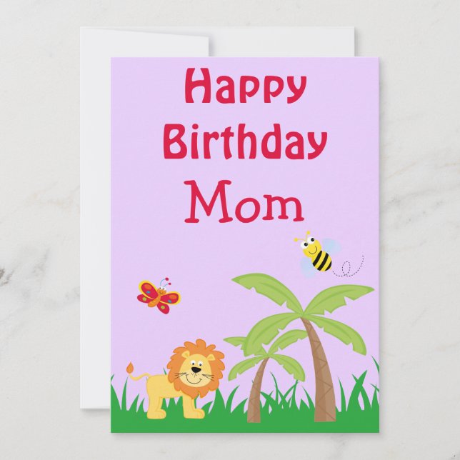 Safari Mama GeburtstagsLavender Feiertagskarte (Vorderseite)