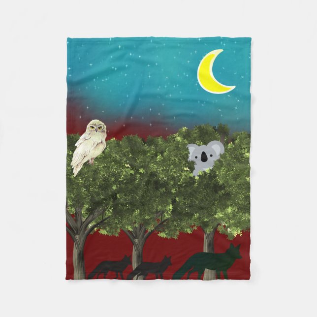 Safari Night Fleece Blanket (Vorderseite)
