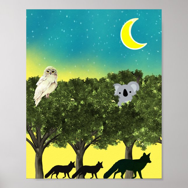 Safari Night Poster (Vorne)