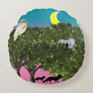 Safari Night Round Pillow Rundes Kissen