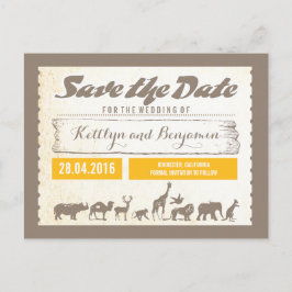 Safari oder Zoo Wildlife Save the Date Postkarten