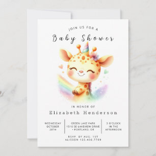 Safari Online Giraffe Baby Dusche Einladung