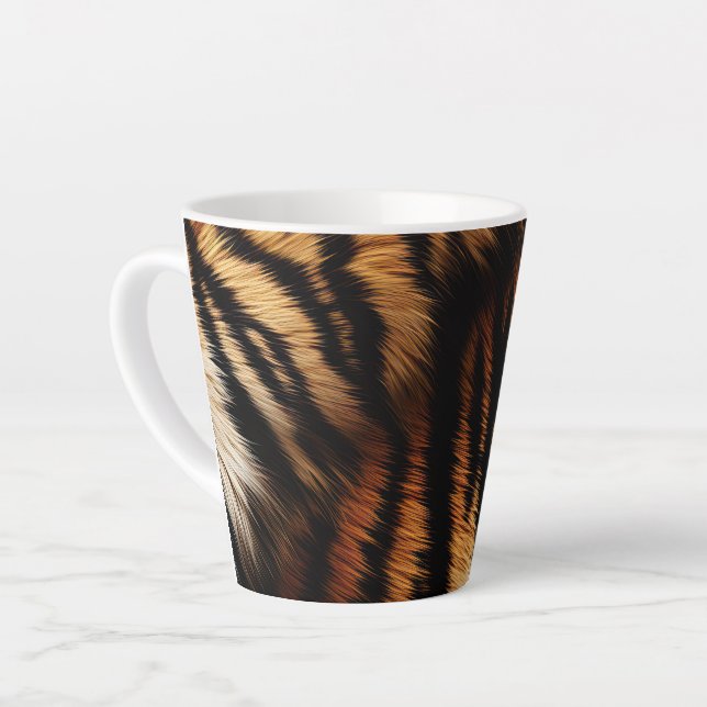Safari Orange Black Tiger Milchtasse (Linke Ecke)