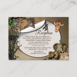 Safari Outdoor Wedding Reception Enclosure Card Begleitkarte