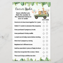 Safari Over oder Under Baby Showcard Flyer