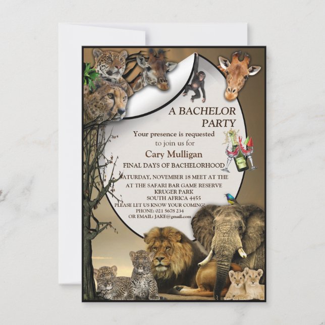 Safari Park Outdoor Bachelor Party (Vorderseite)