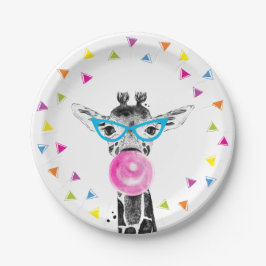 Safari Party Animals Wild Giraffe Jungle Birthday Pappteller