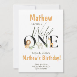 Safari Party Tiere Wild Ein Geburtstag Einladung