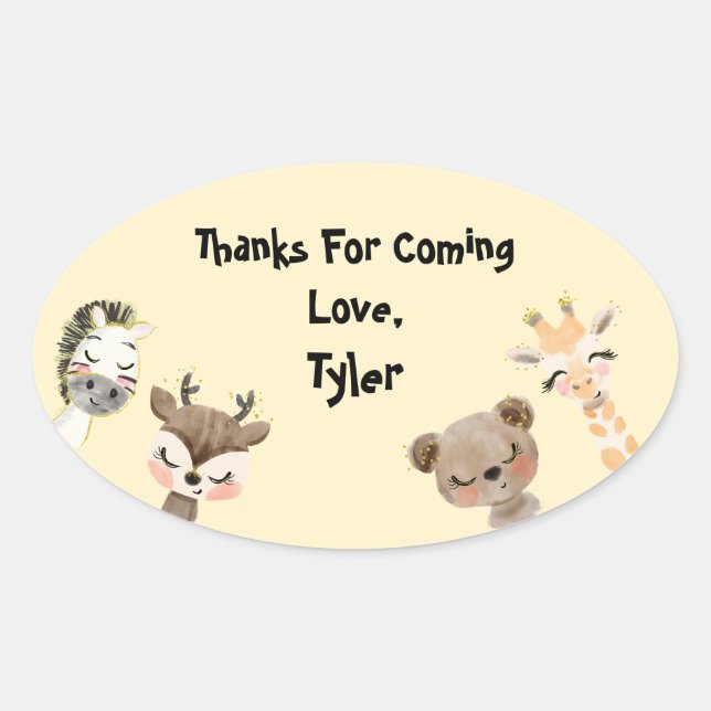 Safari Party Vielen Dank, Sticker (Vorderseite)