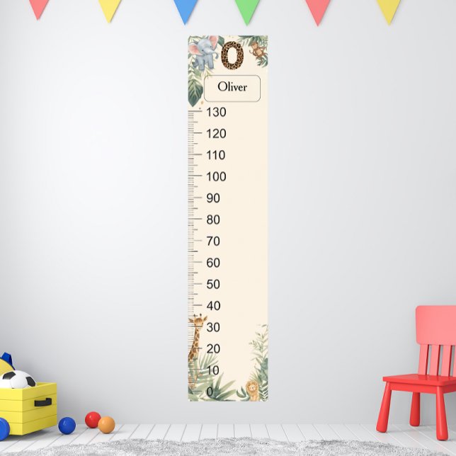 Safari Personalisierter Name Monogramm O Wachstums Poster (Von Creator hochgeladen)