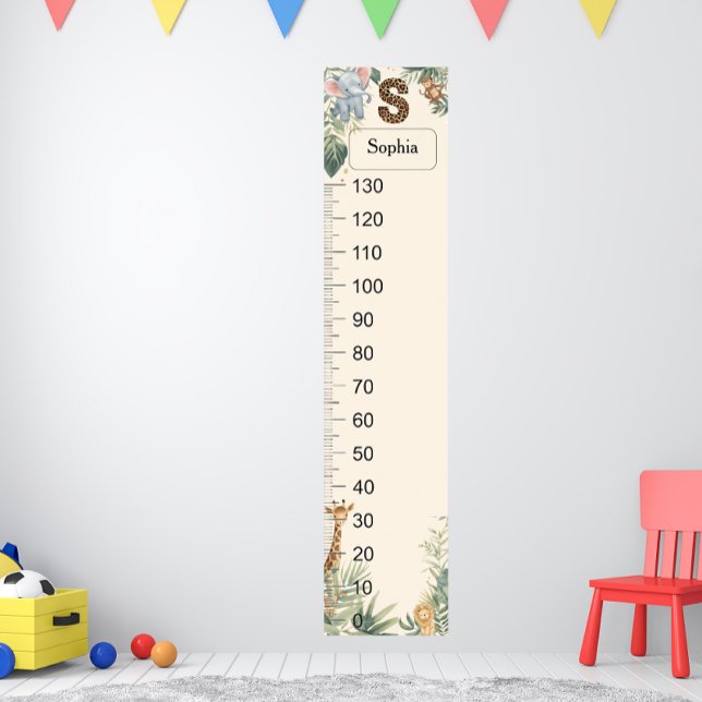 Safari Personalisierter Name Monogramm S Wachstums Poster (Von Creator hochgeladen)