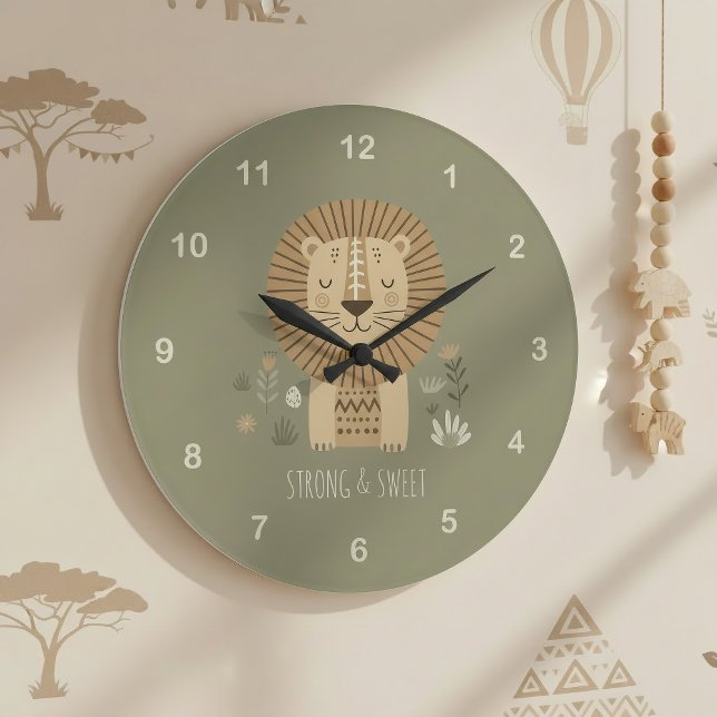 Safari Portrait Lion ID1264 Große Wanduhr (Von Creator hochgeladen)