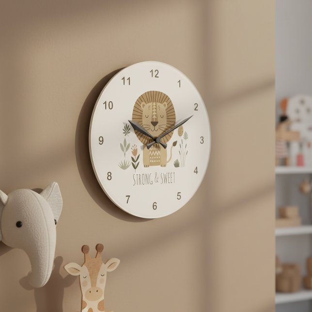 Safari Portrait Lion Ivory ID1264 Große Wanduhr (Von Creator hochgeladen)