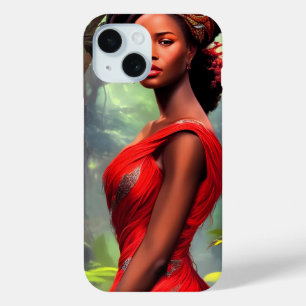 Safari Queen: Majestic African Women Red Feathers Case-Mate iPhone Hülle