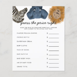 Safari rät das preisgerechte Baby Duschspiel