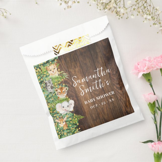 Safari Rustic Tropical Baby Dusche Gastgeschenk Geschenktütchen (Versiegelt)