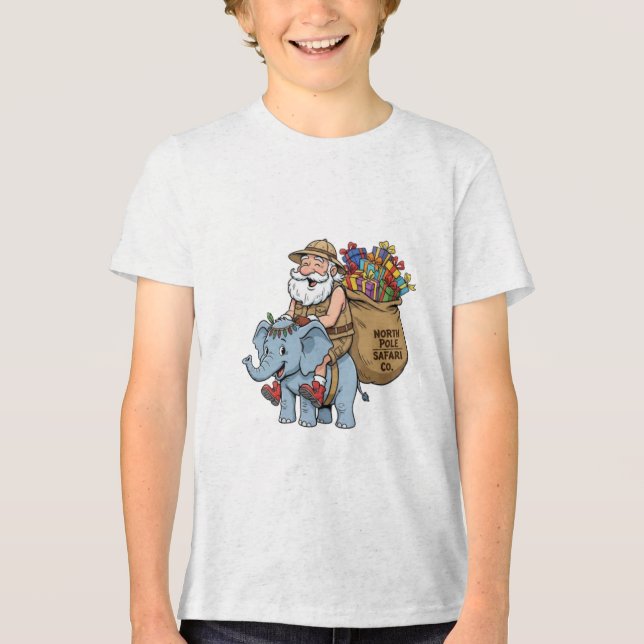 Safari Santa Tri-Blend Shirt (Vorderseite)