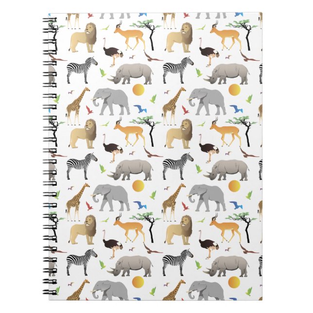 Safari Savanna Multiple Animals Notizblock (Vorderseite)