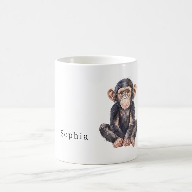 Safari Schimpanse Tier Dschungel Kaffeetasse (Mittel)