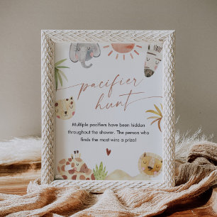 SAFARI Schnuller Hunt Baby Duschgel Spielzeichen Poster