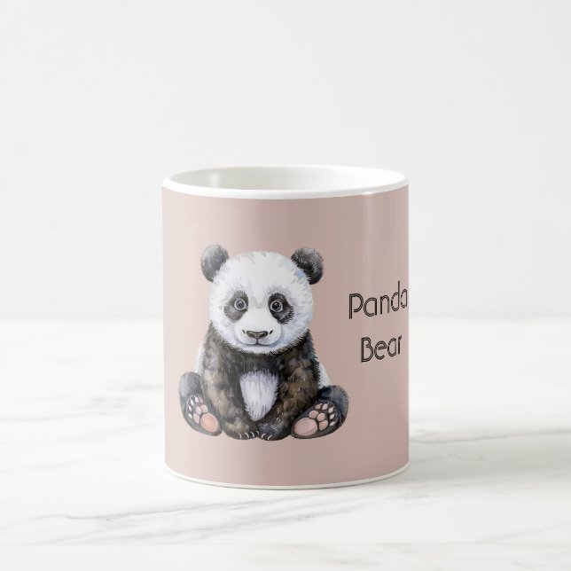 Safari Schwarz Weiß Panda Bär Kaffeetasse (Mittel)