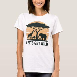 Safari Shirt – Let’s Get Wild mit Elefant und Co.