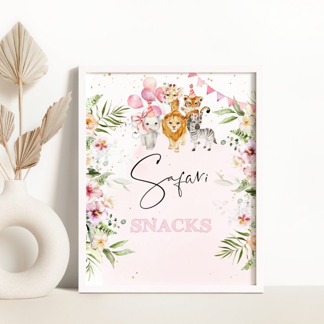 Safari-Snacks Geburtstagsspeise Poster (Von Creator hochgeladen)