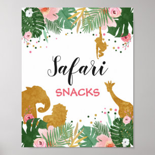 Safari Snacks Sign Zoo Jungle Dekoration