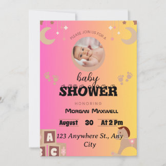 "Safari Soirée: Bernadette's Babydusche Celebrati Einladung