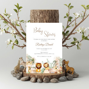 Safari Spanish Baby Shower Boy Einladung