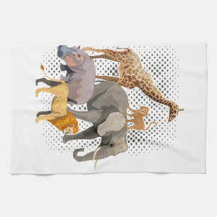 Safari Squad African Safari Tiere Funny Zoo Anim Geschirrtuch