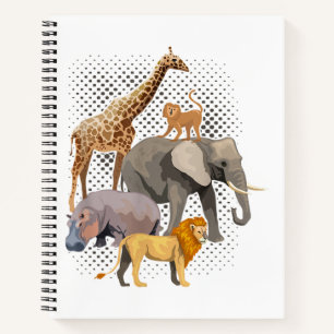 Safari Squad African Safari Tiere Funny Zoo Anim Notizbuch