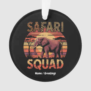 Safari-Squad-Geburtstags-Zoo-Abenteuer-Feier Ornament