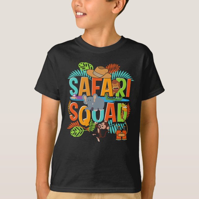 Safari Squad Zoo Afrikanische Tiere T-Shirt (Vorderseite)