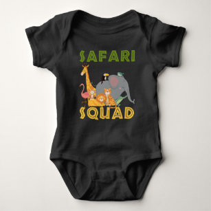 Safari Squad Zoo Animal Family Vacation Baby Strampler