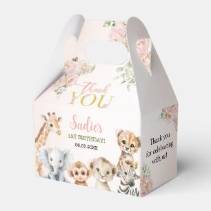 Safari Sweet Girl Floral Geburtstag  Geschenkschachtel