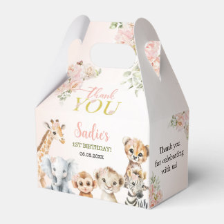 Safari Sweet Girl Floral Geburtstag  Geschenkschachtel