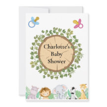 Safari Thema Baby Dusche Flat Einladung