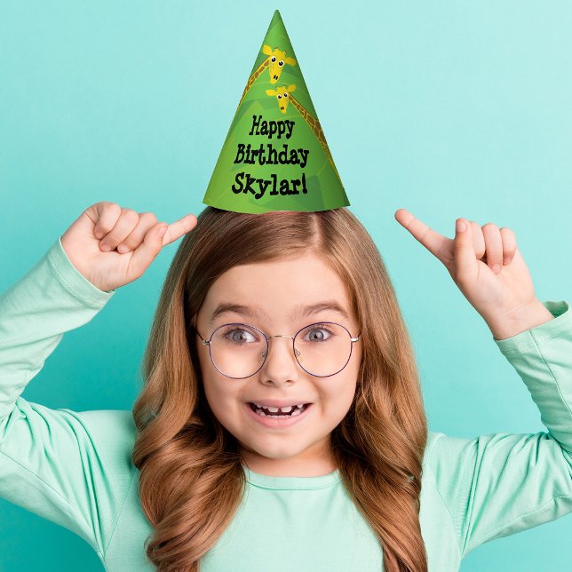 Safari Thema Geburtstag - Giraffen Partyhütchen (Von Creator hochgeladen)