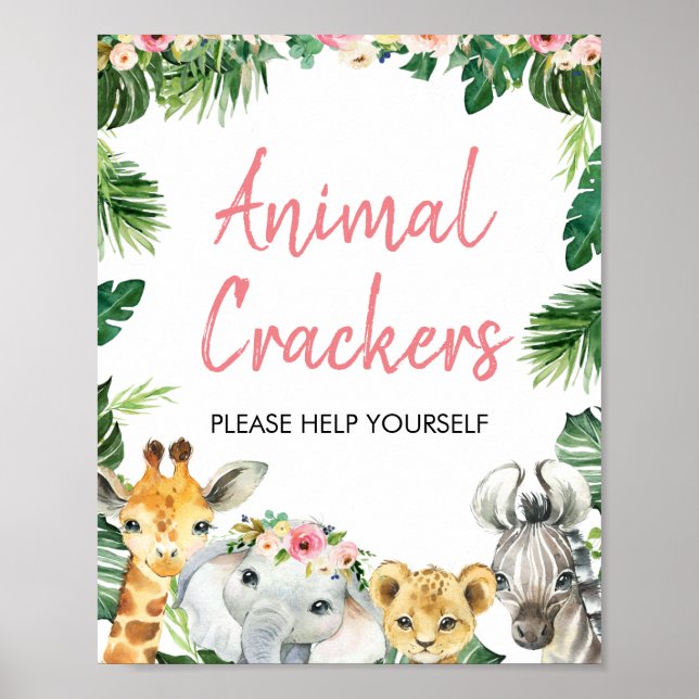 Safari Thema Geburtstag Party Poster-Zeichen Poster (Vorne)